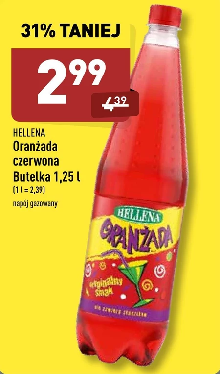 Hellena Oranżada czerwona 1,25 l