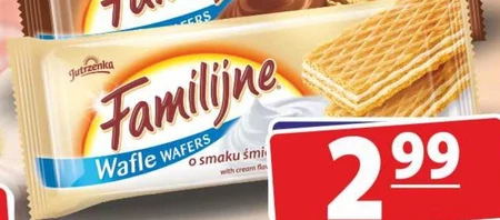 Familijne Klasyczne wafle o smaku śmietankowym 180 g