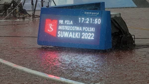 To  nie był udany początek mistrzostw Polski - ulewa przerwała rywalizację