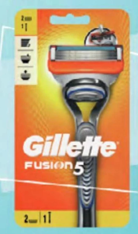Gillette Fusion5 Maszynka do golenia dla mężczyzn + 2 Ostrza Wymienne