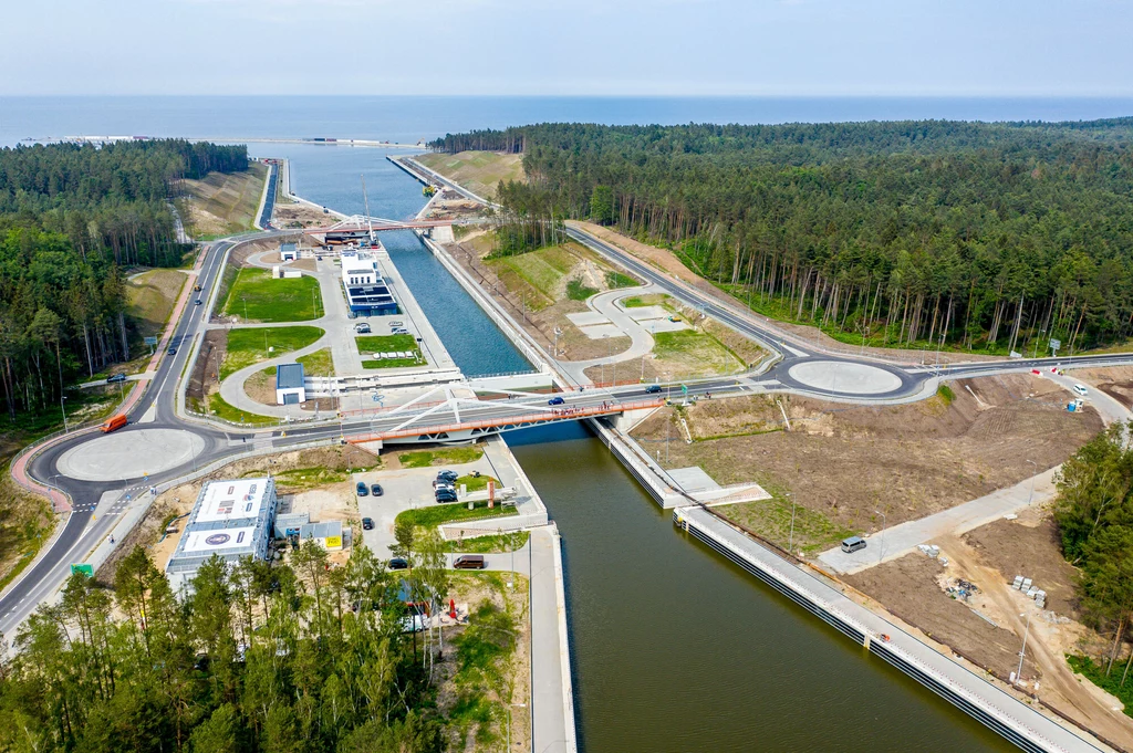 Przekop Mierzei Wiślanej już prawie gotowy (fot. z 6 czerwca br.)