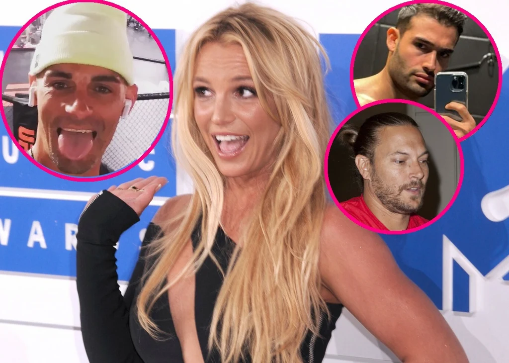 Britney Spears,  Jason Alexander: instagram.com/jason.allen.alexander, Kevin Federline (fot. Deano / Splash News/EAST NEWS), Sam Asghari: www.instagram.com/samasghari