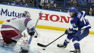Tampa Bay Lightning w meczu z New York Rangers