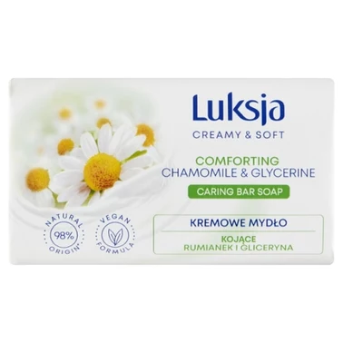 Luksja Creamy & Soft Kremowe mydło kojące rumianek i gliceryna 90 g - 0