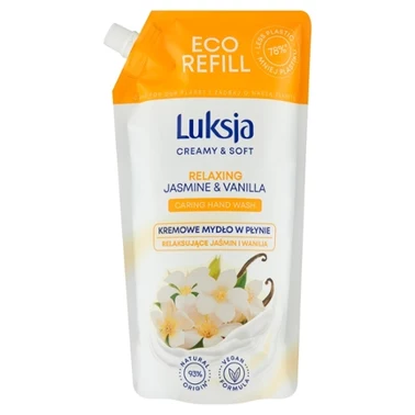 Luksja Creamy & Soft Kremowe mydło w płynie relaksujące jaśmin i wanilia 900 ml - 0