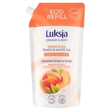 Luksja Creamy & Soft Kremowe mydło w płynie energetyzujące brzoskwinia i biała herbata 900 ml - 0