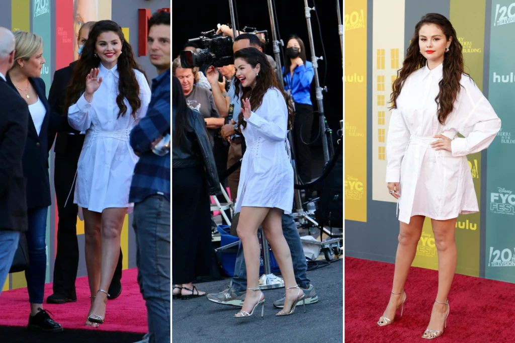 Selena Gomez w modnej, białej sukience pojawiła się na premierze serialu