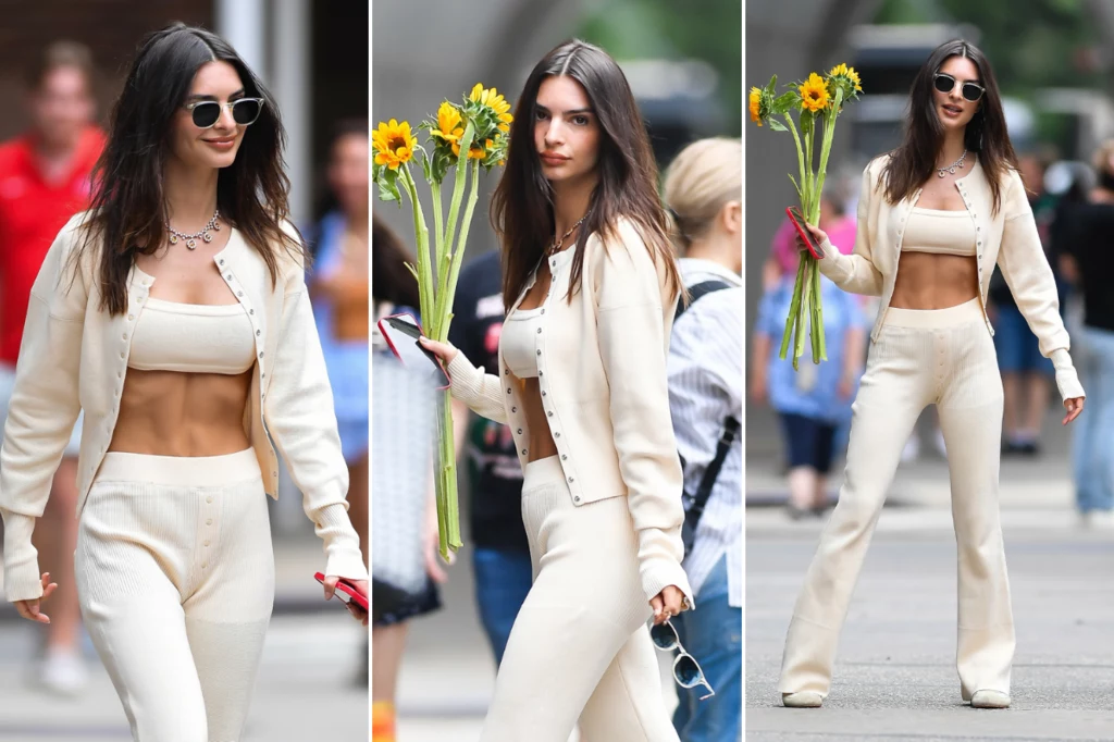 Emily Ratajkowski zachwyca figurą. Tym razem gwiazda eksponuje swój płaski brzuch