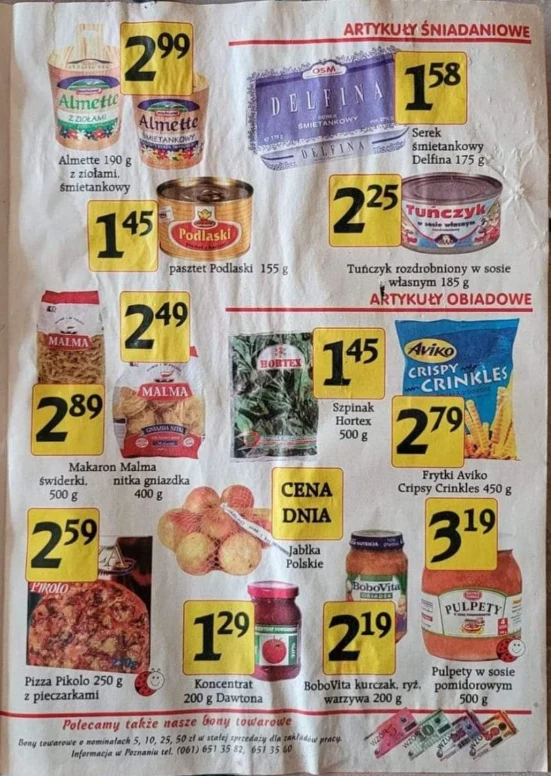 Gazetka z Biedronki z 1999 roku