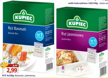 Kupiec Ryż jaśminowy 400 g (4 x 100 g)