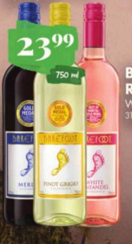 Barefoot Pink Moscato Wino różowe słodkie kalifornijskie 750 ml