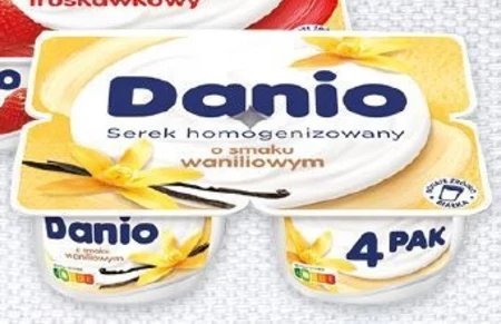 Danio Serek homogenizowany o smaku waniliowym 560 g (4 x 140 g)