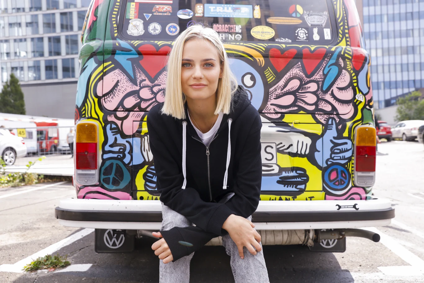Kasia Sawczuk na planie filmu "Fuks 2'