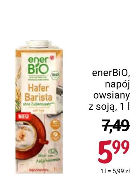 Napój owsiany EnerBiO
