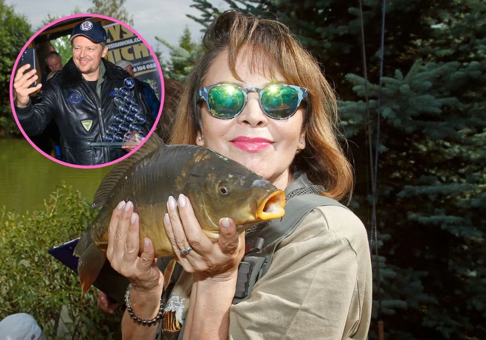 Izabela Trojanowska i Rafał Brzozowski na zawodach wędkarskich aktorów