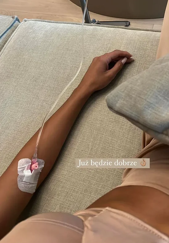 Klaudia El Dursi pod kroplówką