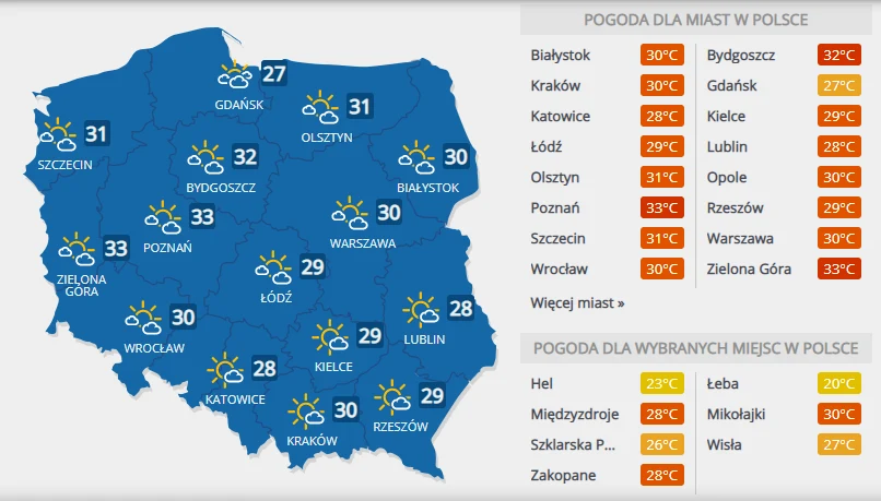 Wyjątkowo ciepła niedziela przed nami