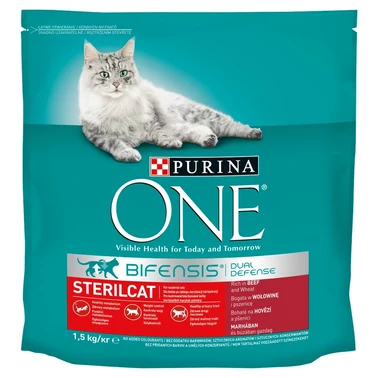 PURINA ONE Bifensis Sterilcat Karma dla kotów bogata w wołowinę 1,5 kg - 1