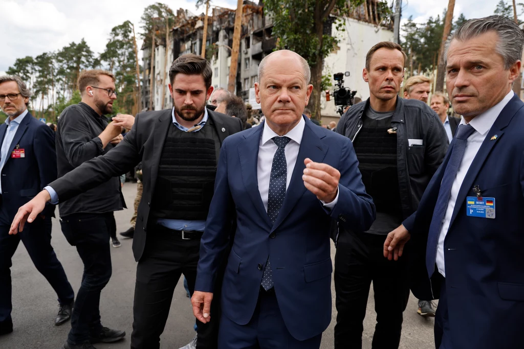 Olaf Scholz podczas wizyty w Ukrainie Olaf Scholz podczas wizyty w Ukrainie