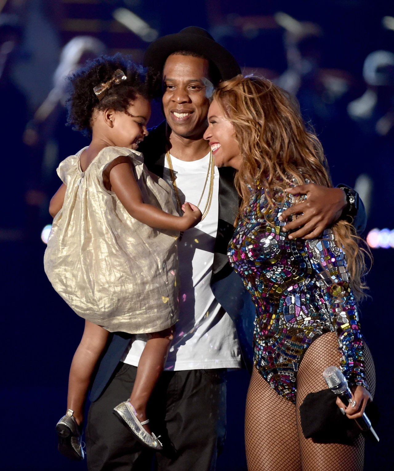 Jay-Z i Beyonce z córką Blue Ivy Carter na scenie podczas MTV Video Music Awards