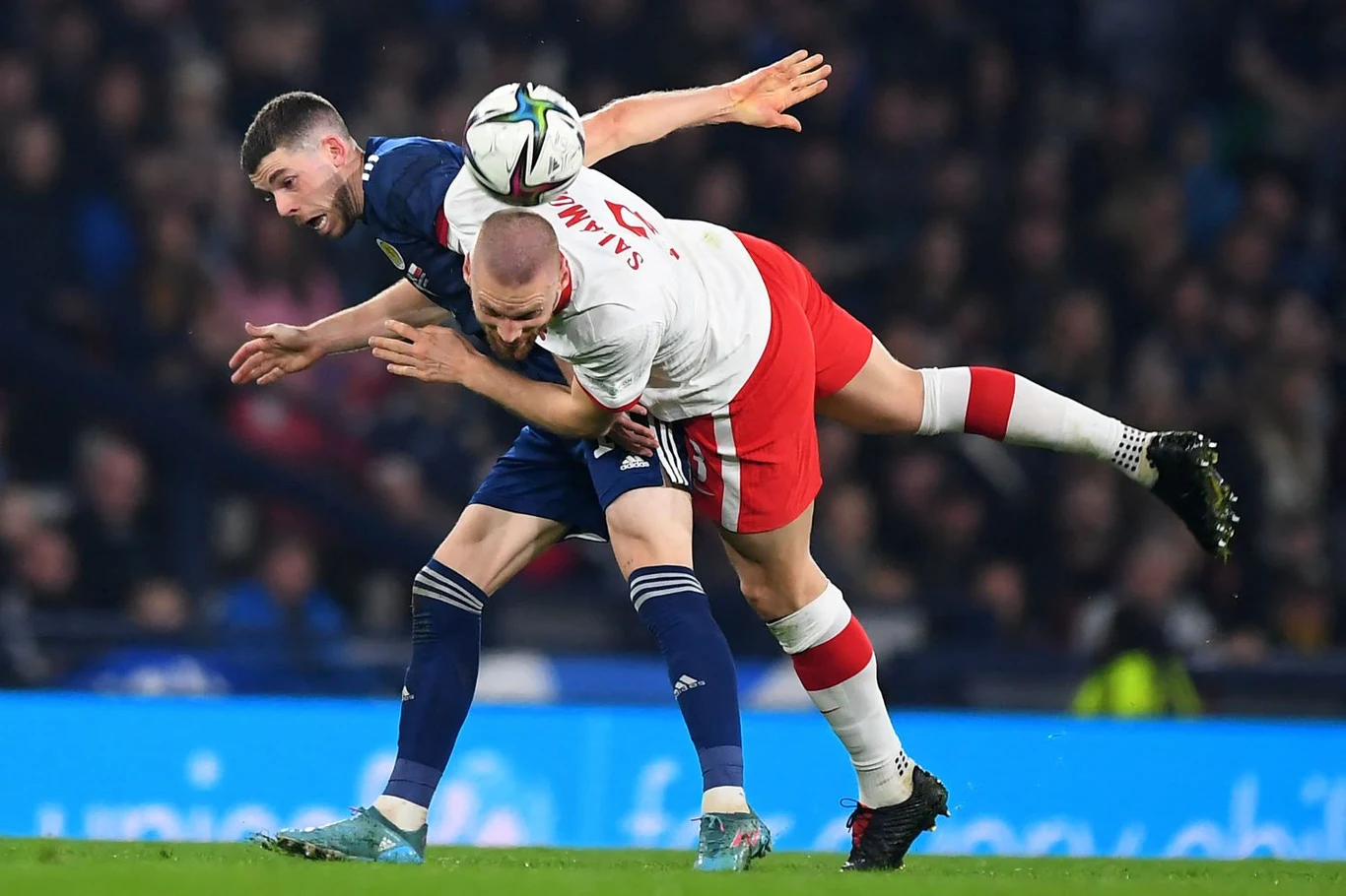 Szkocja - Polska w Glasgow. Bartosz Salamon w akcji