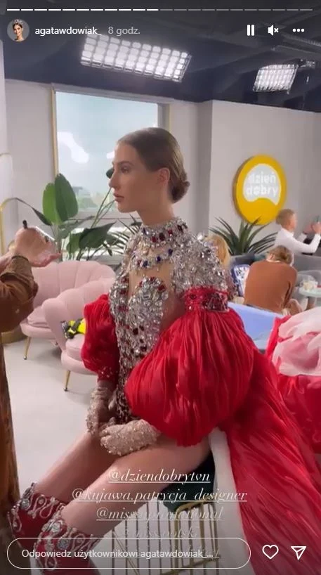 Agata Wdowiak w studiu Dzień Dobry TVN Agata Wdowiak w studiu Dzień Dobry TVN
