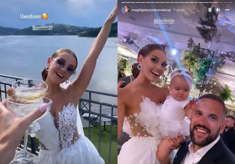 Julia Nowak na uroczystości ślubnej Julia Nowak na uroczystości ślubnej