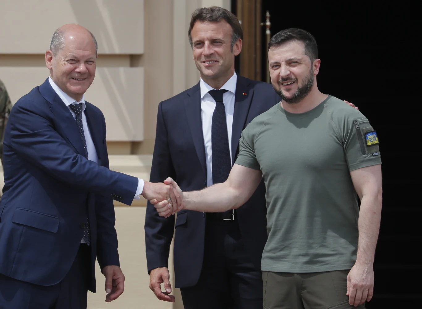 Scholz, Macron i Zełenski na spotkaniu w Kijowie Scholz, Macron i Zełenski na spotkaniu w Kijowie