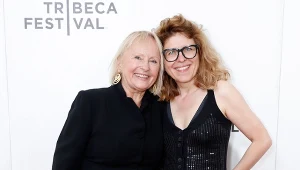 Dorota Pomykała i Anna Jadowska na premierze filmu "Kobieta na dachu" w Nowym Jorku
