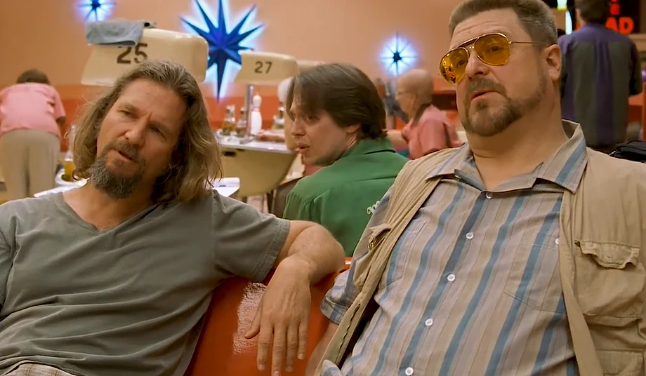 Jeff Bridges, Steve Buscemi i John Goodman w filmie "Big Lebowski" (1998)
