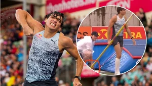 Armand Duplantis podczas mityngu w Oslo