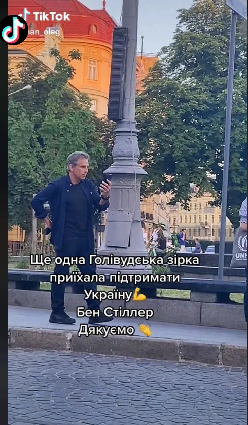 Ben Stiller we Lwowie/ kadr z TikToka