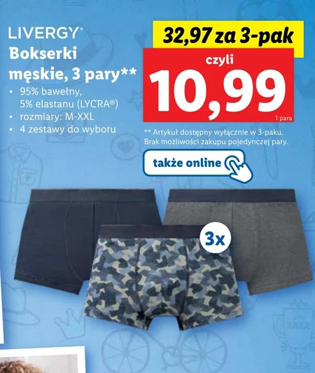 Bokserki męskie Livergy