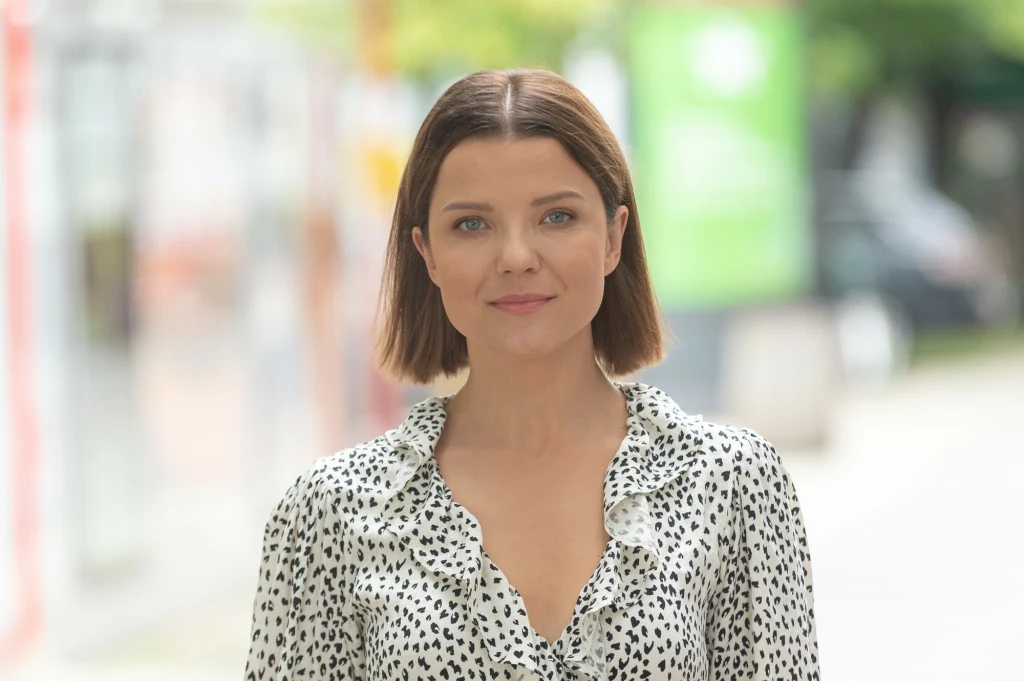 Joanna Jabłczyńska przed studiem Dzień Dobry TVN