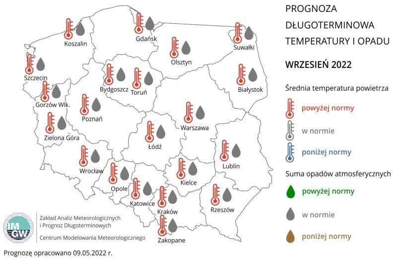 Prognoza pogody na wrzesień