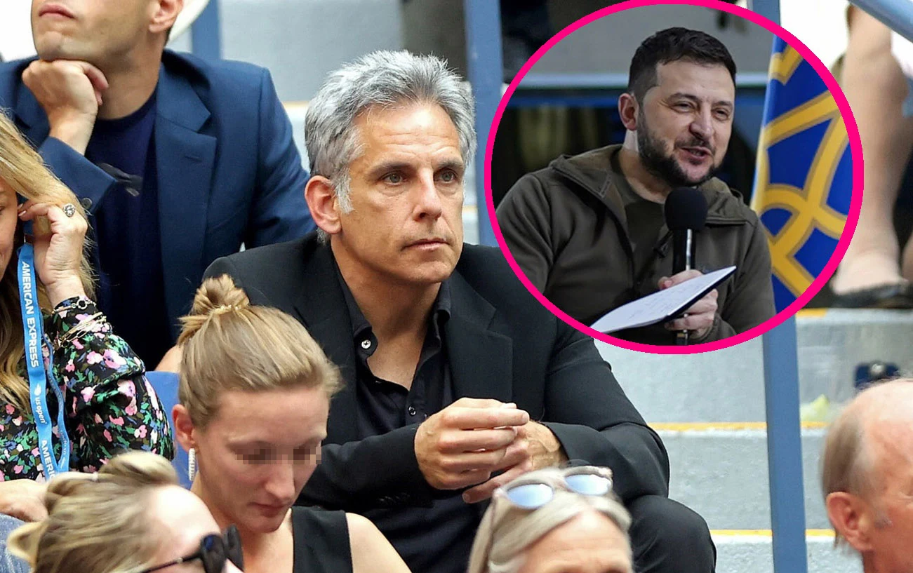 Ben Stiller i Wolodymyr Zełenski (fot. Jakub Kaminski/East News)