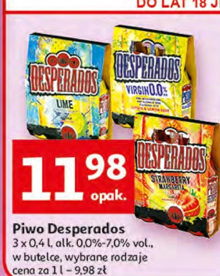 Desperados Whisky Sour Piwo aromatyzowane 3 x 400 ml