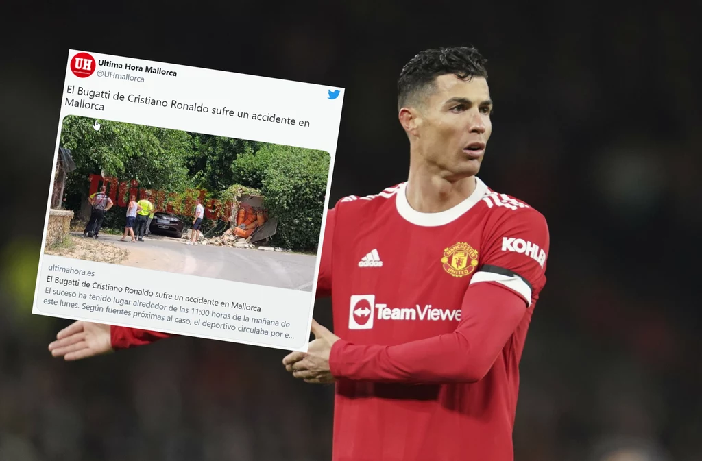 Bugatti Cristiano Ronaldo rozbite na Majorce