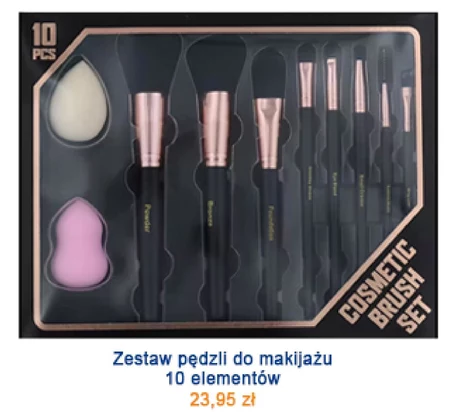 Zestaw pędzli do makijażu Action