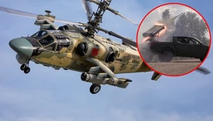 Wyrzutnia rakiet z rosyjskiego śmigłowca Ka-52 zamontowana na pickupie