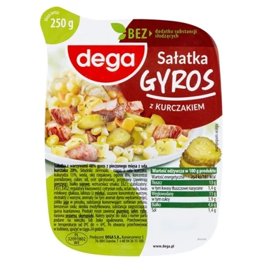 dega Sałatka gyros z kurczakiem 250 g - 1