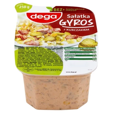 dega Sałatka gyros z kurczakiem 250 g - 0