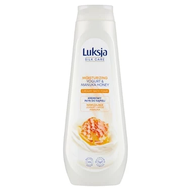 Luksja Silk Care Kremowy płyn do kąpieli nawilżające jogurt i miód manuka 900 ml - 0