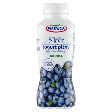 Piątnica Skyr jogurt pitny typu islandzkiego jagoda 330 ml - 0