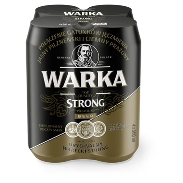 Warka Strong Piwo jasne 4 x 500 ml - 2