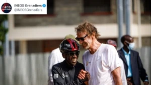Eliud Kipchoge (z lewej)/ Źródło: Twitter