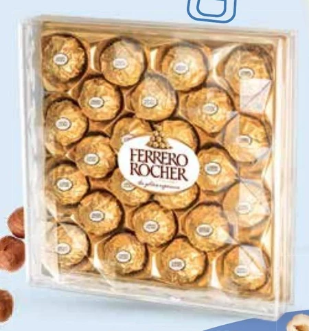 Ferrero Rocher Chrupiący wafelek z kremowym nadzieniem i orzechem laskowym w czekoladzie 300 g