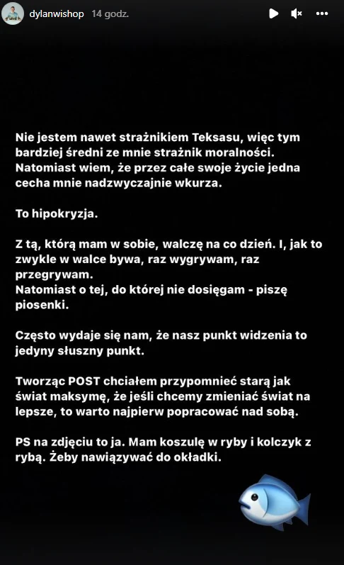 Dawid Podsiadło - Instagram "Post"