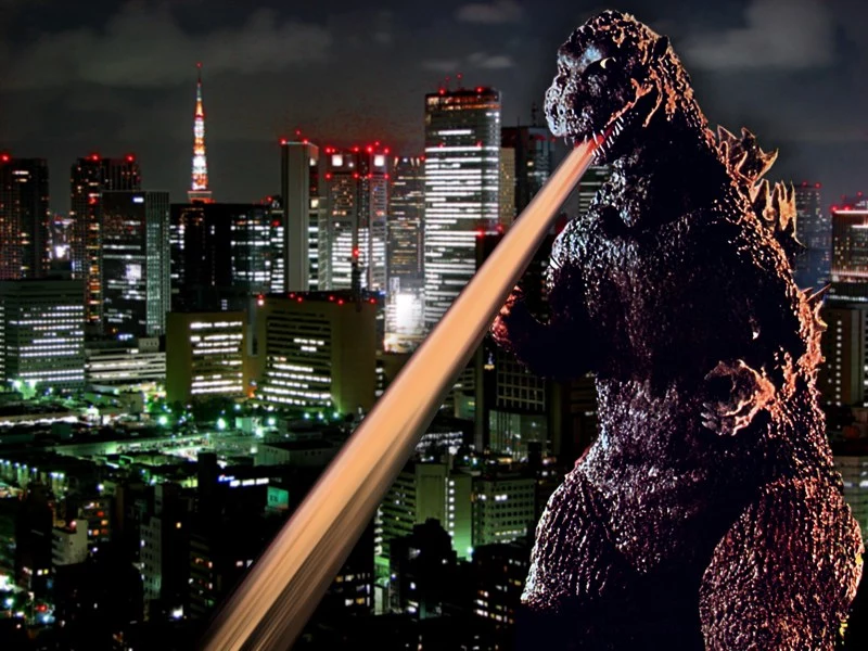 Praca graficzna z wizerunkiem Godzilli z filmu Godzilla z 1954