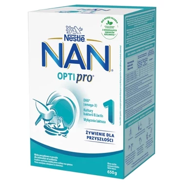 NAN OPTIPRO 1 Mleko początkowe dla niemowląt od urodzenia 650 g (2 x 325 g) - 0